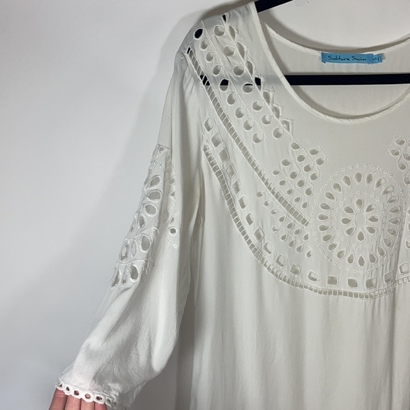 SOLITAIRE Swim White Swim Coverup Women’s Small - Picture 8 of 11